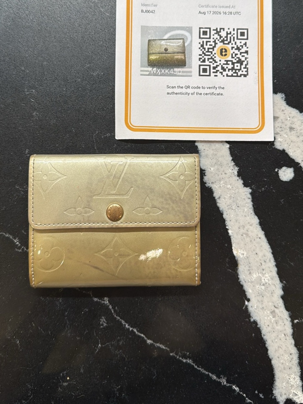 Louis Vuitton Gold Vernis Ludlow Wallet